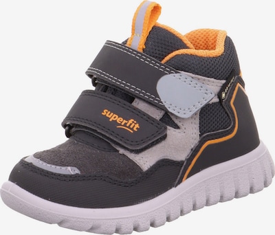 SUPERFIT Sneakers in Anthracite / Silver grey / Orange, Item view
