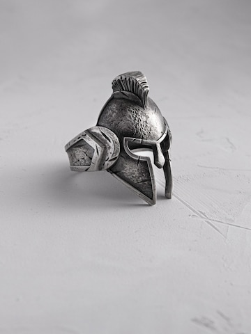 REYTEL Ring 'SPARTAN HELMET'‌‌‌‌‌ in Silber: Vorderseite