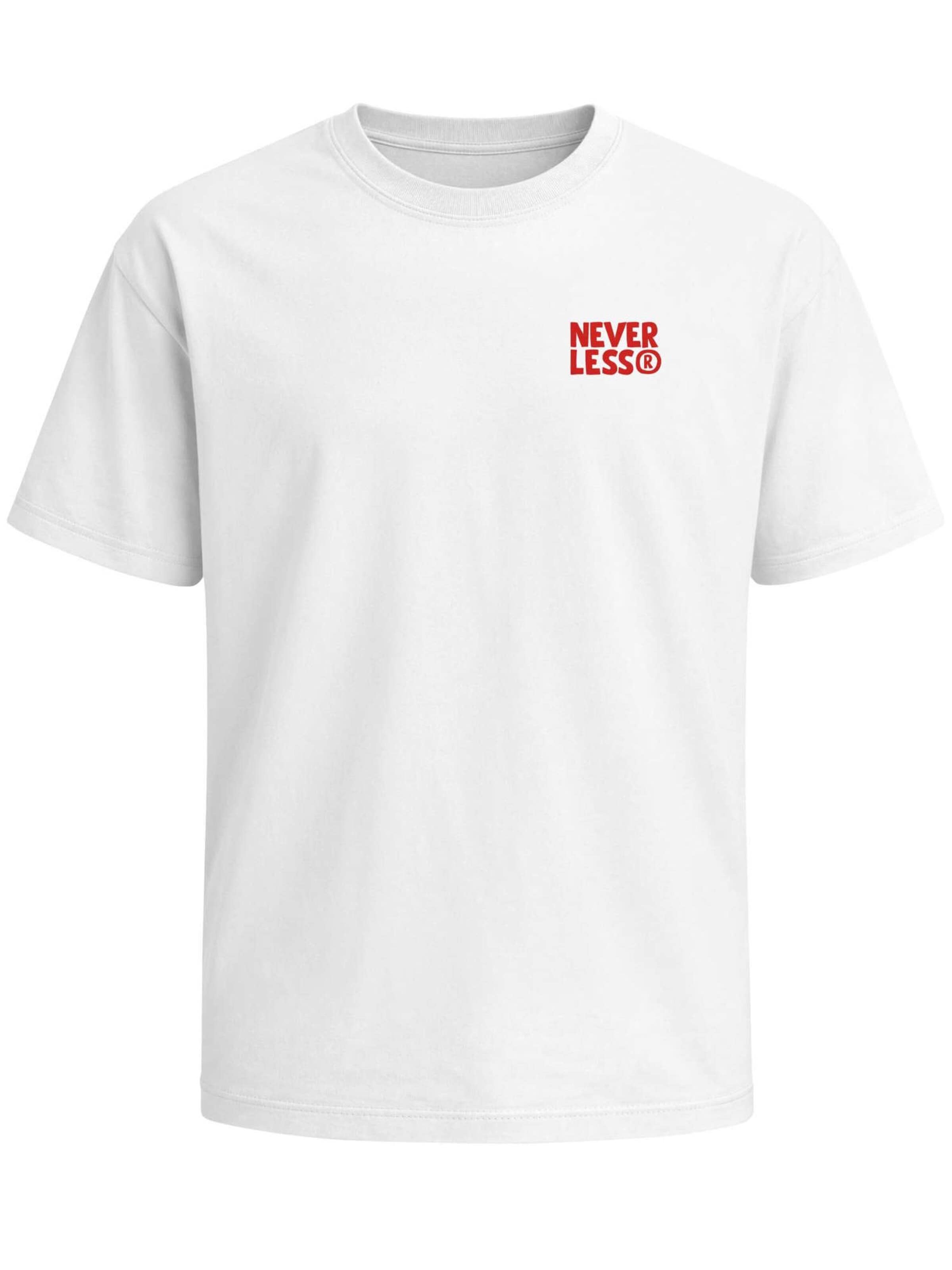 Neverless Shirt 'Eat Pasta Ride Fasta' in White: front