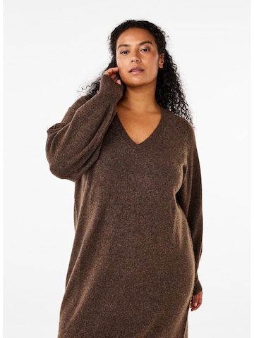 Zizzi - Vestido de punto 'MVista' en marrón