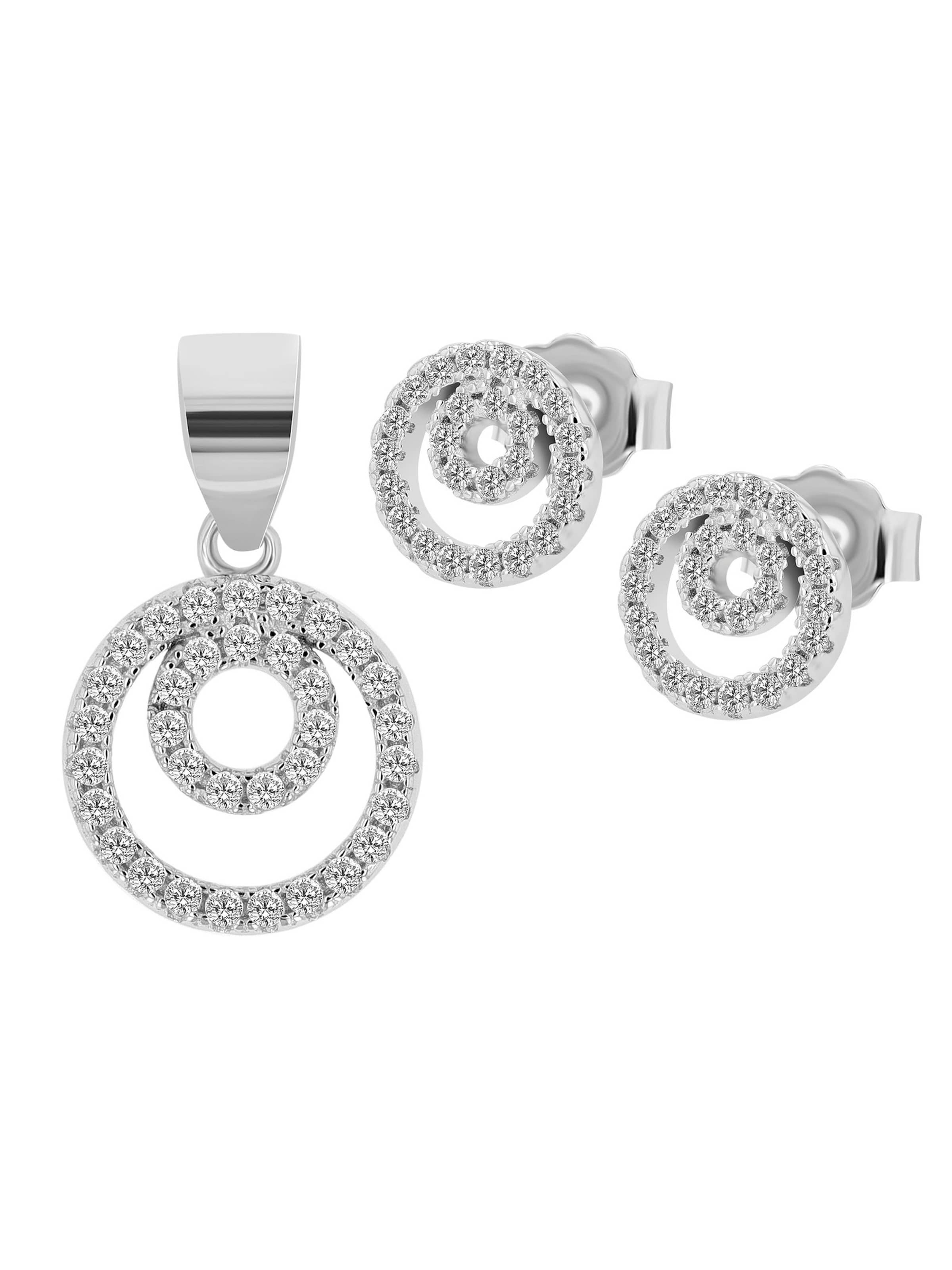 Akzent Schmuckset 'Edelstahl silber'‌‌‌‌‌ in Silber: Vorderseite