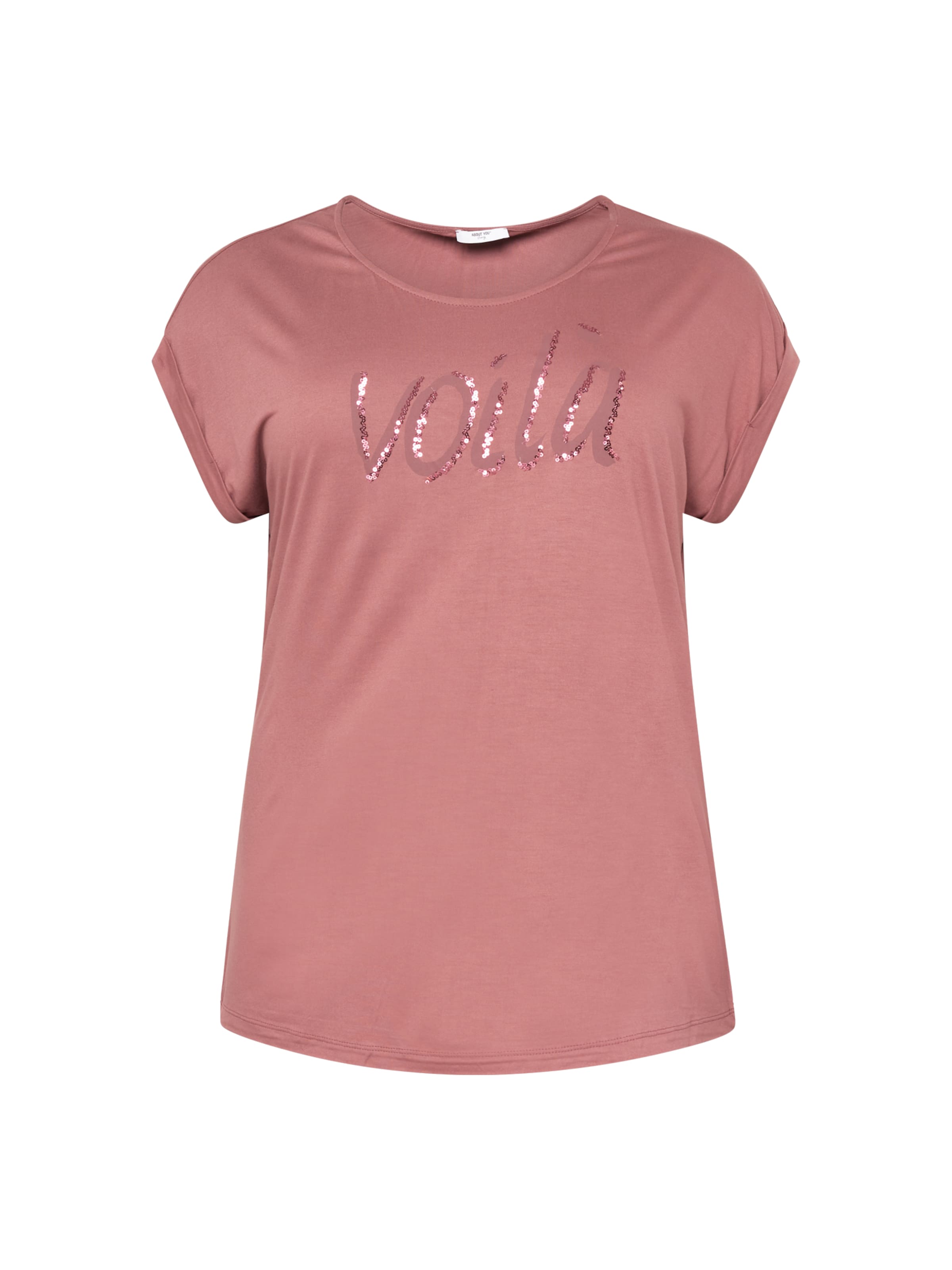 ABOUT YOU Curvy Tričko 'Justine' - Ružová: predná strana