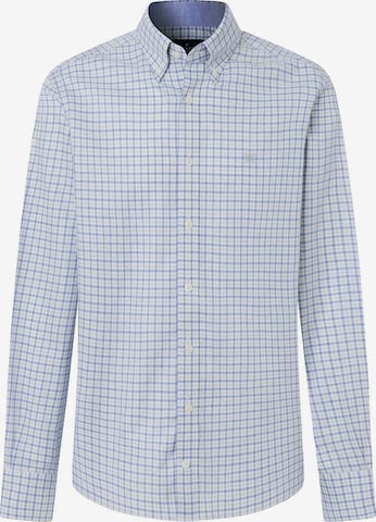 Hackett London Button Up Shirt in Blue: front