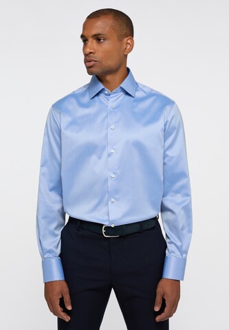 ETERNA Regular fit Button Up Shirt in Blue: front