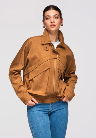 Veste mi-saison 'OW-JAFL-0122' Ombre en marron