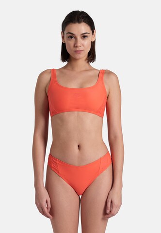 ARENA - Soutien Bustier Biquíni 'TEAM STRIPE' em laranja: frente