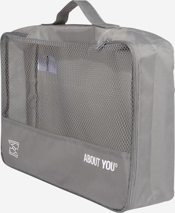 ABOUT YOU Travel Bag 'Icons' in Grey: front