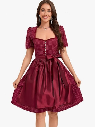 Yesfashion Dirndl in Red: front