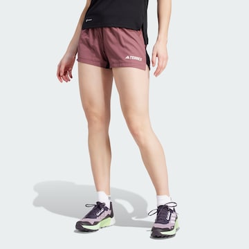 Regular Pantalon de sport ADIDAS TERREX en rose : devant