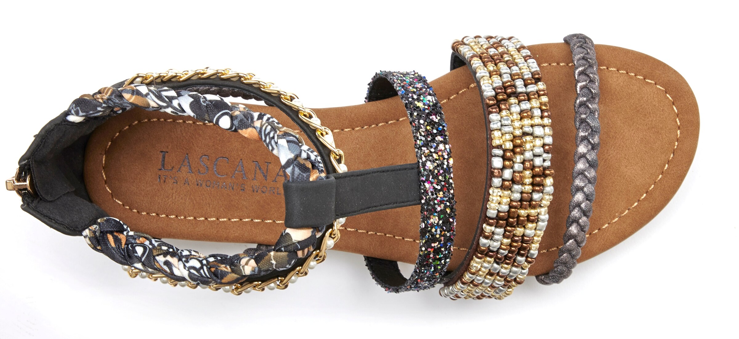 LASCANA Szandálok - fekete