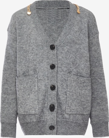 caissa Knit Cardigan in Grey: front