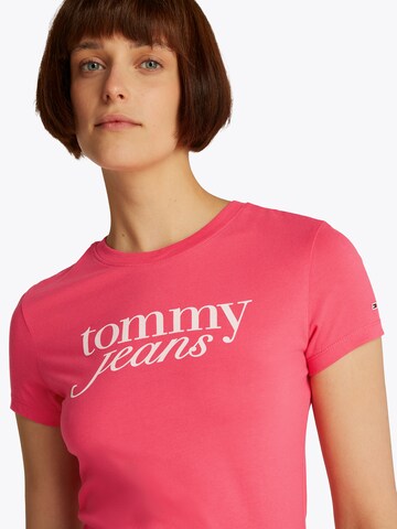 Tommy Jeans Koszulka 'ESSENTIAL' w kolorze czerwony