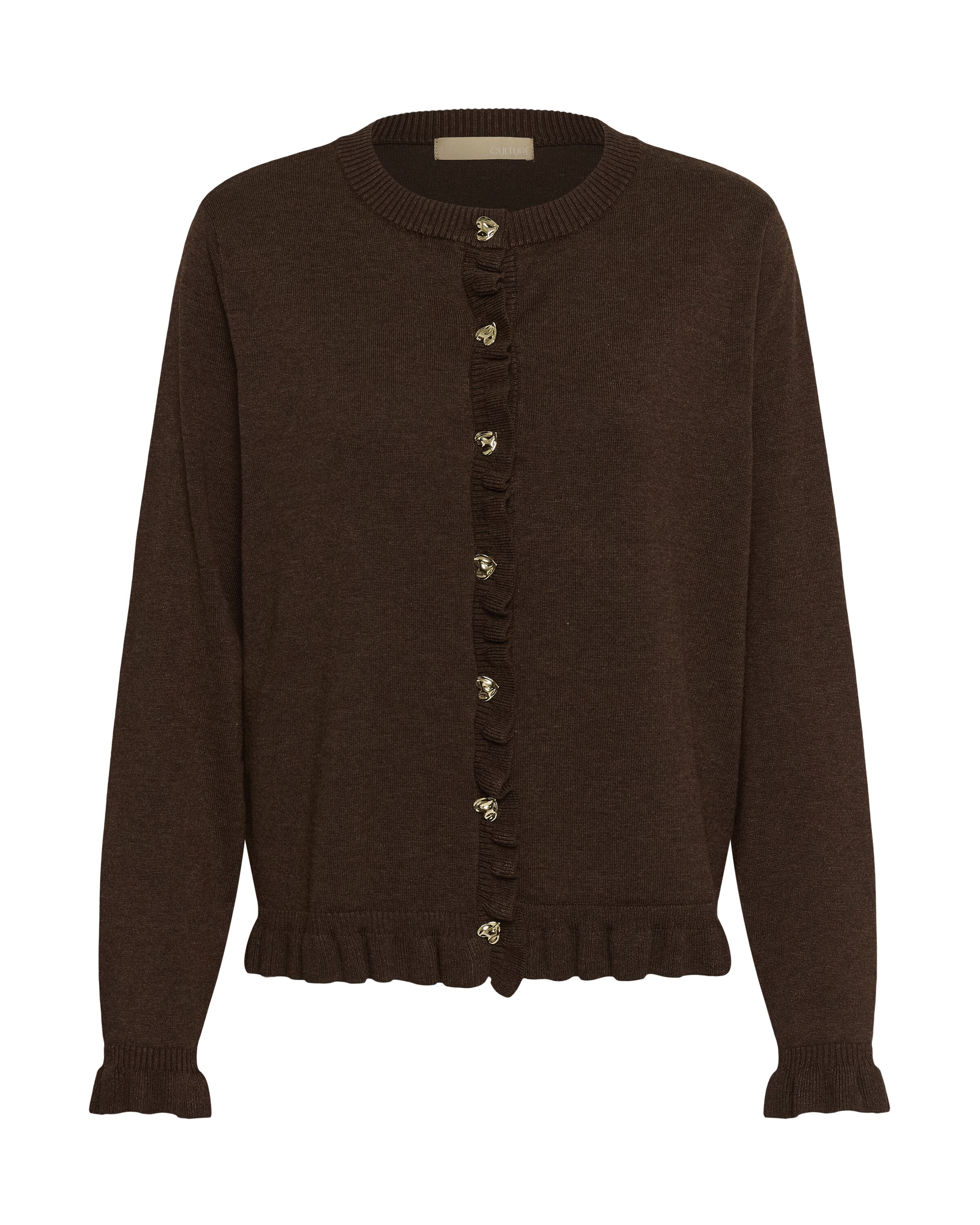Cardigan 'Clare' CULTURE en marron : devant