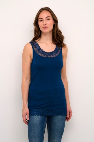 Cream Top 'Florence' in Blue: front