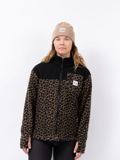Eivy Athletic fleece jacket in Brown / Black, Item view
