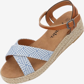 Palado Strap Sandals 'Thunon' in Blue: front