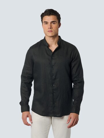 No Excess Regular fit Overhemd in Zwart: voorkant