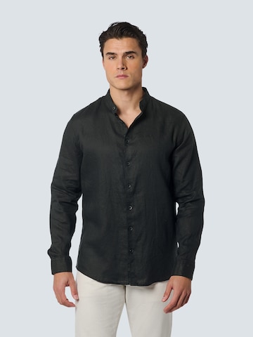 No Excess Regular fit Button Up Shirt 'Granddad' in Black: front
