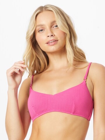 Seafolly Bralette Bikini top in Pink: front