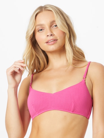 Seafolly - Bustier Top de bikini en rosa: frente