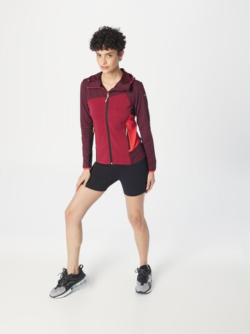 ICEPEAK Athletic Zip-Up Hoodie 'BASILE' in Red