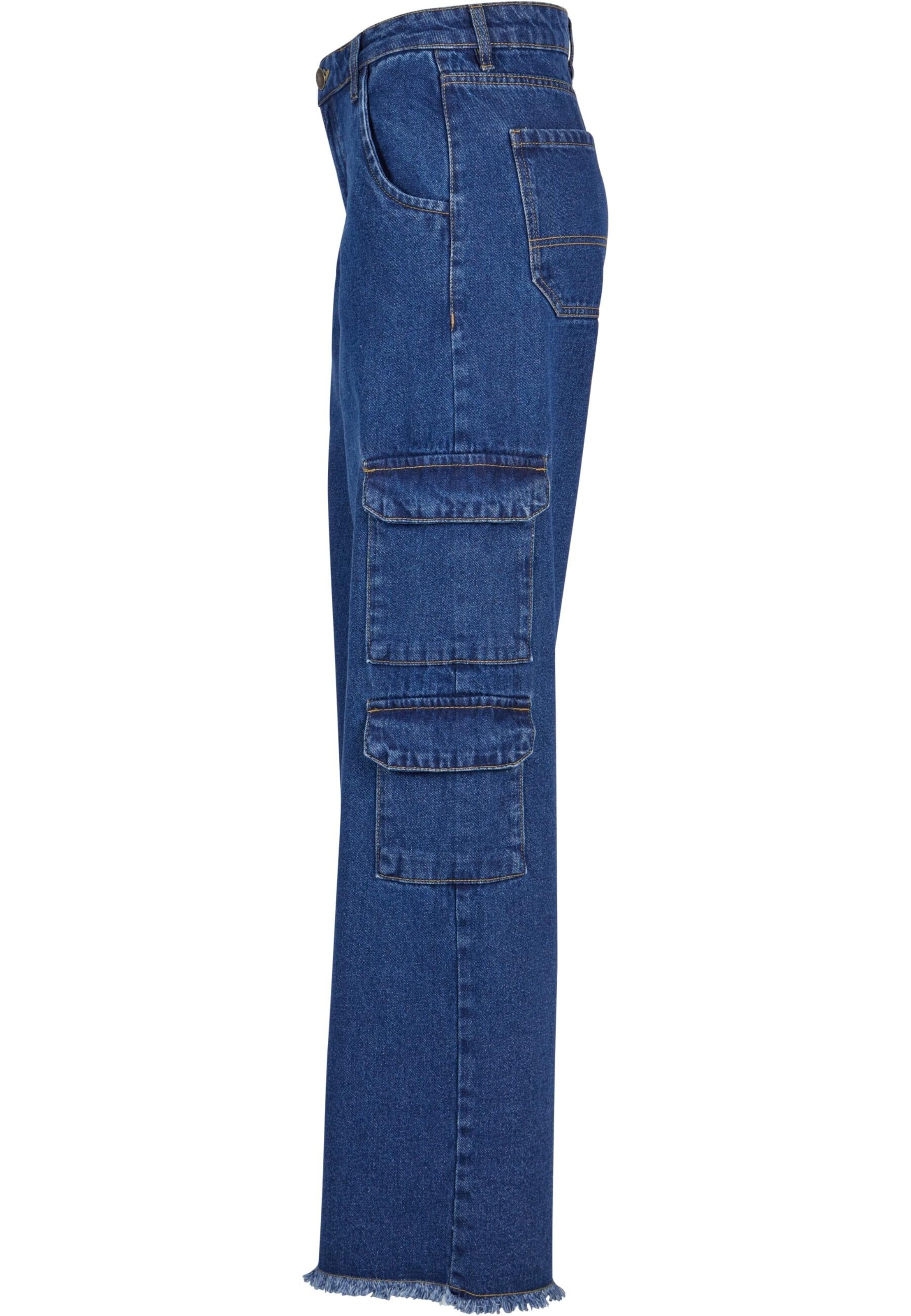 Wide Leg Jeans cargo Urban Classics en bleu