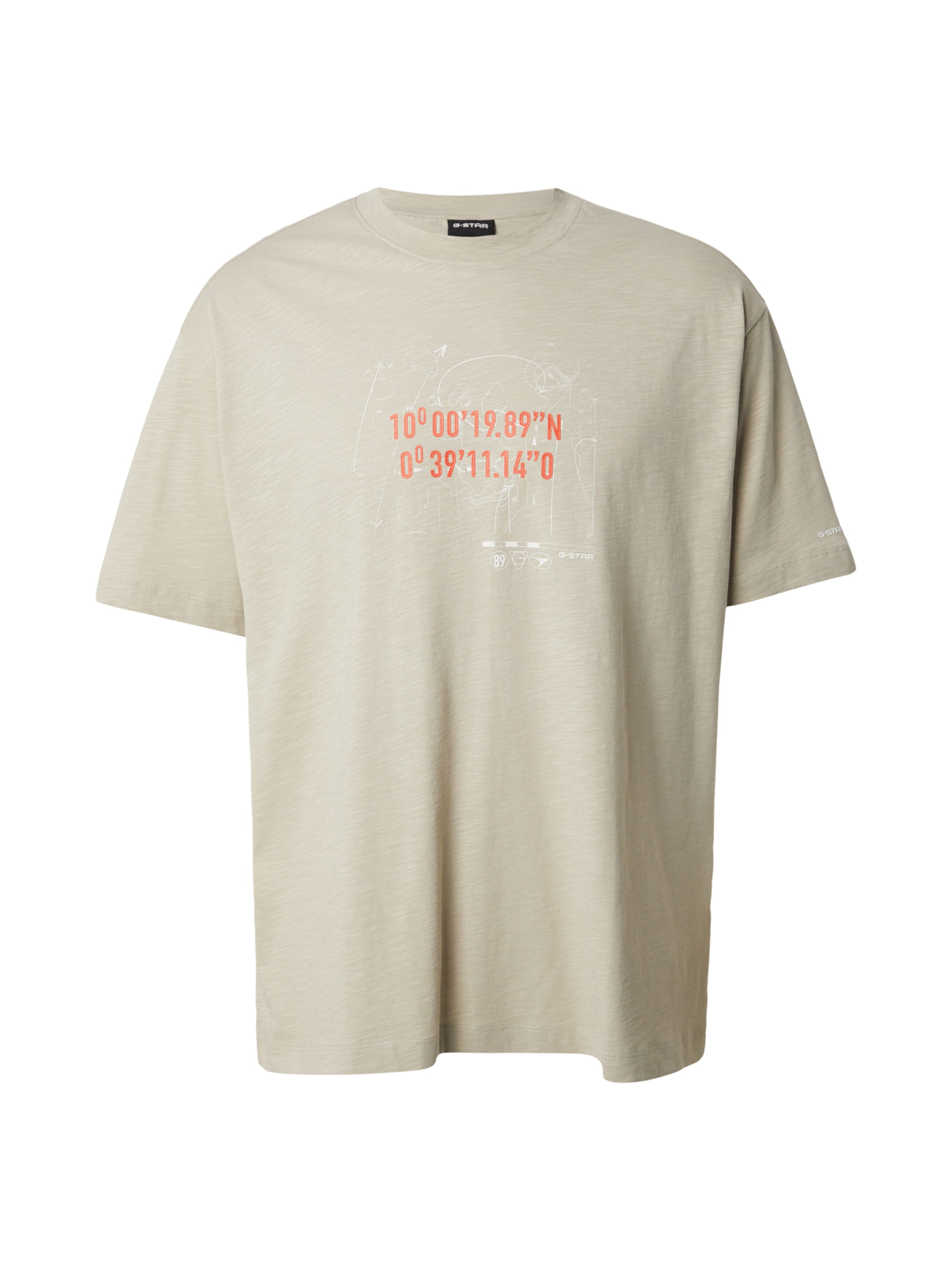 Tricou G-STAR pe bej / portocaliu homar / alb, Vizualizare produs