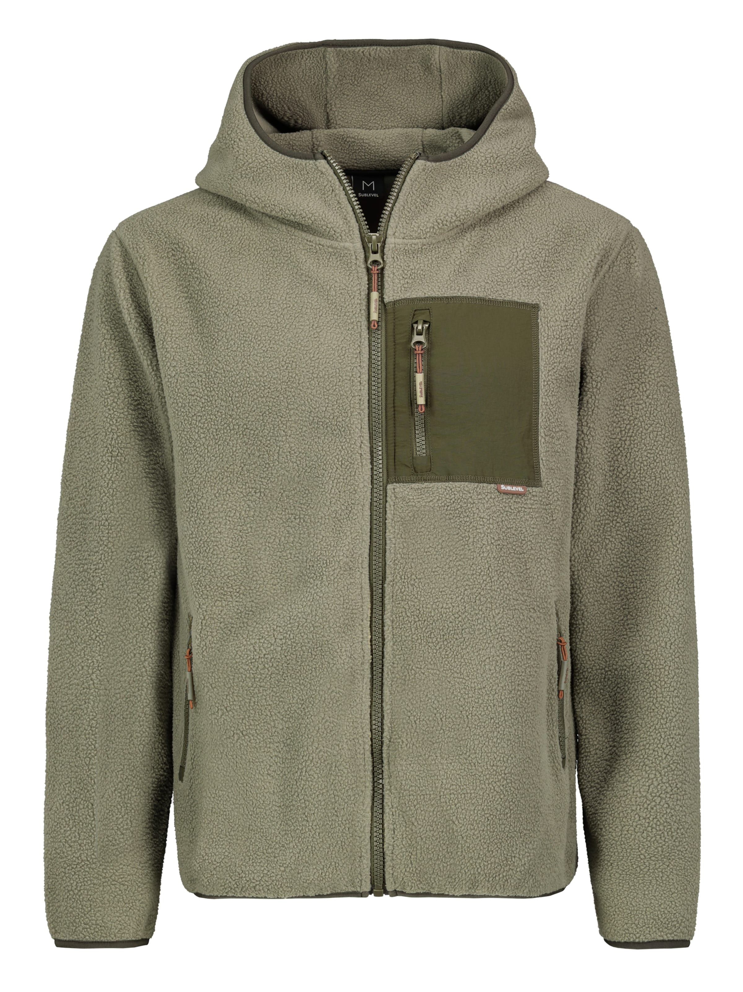 Sublevel Fleece jas in Groen: voorkant
