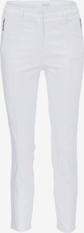 Goldner Slim fit Pants in White: front