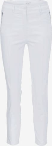 Goldner Slimfit Broek in Wit: voorkant