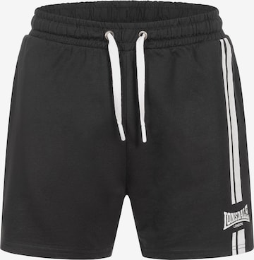 Pantalon de sport LONSDALE en noir : devant