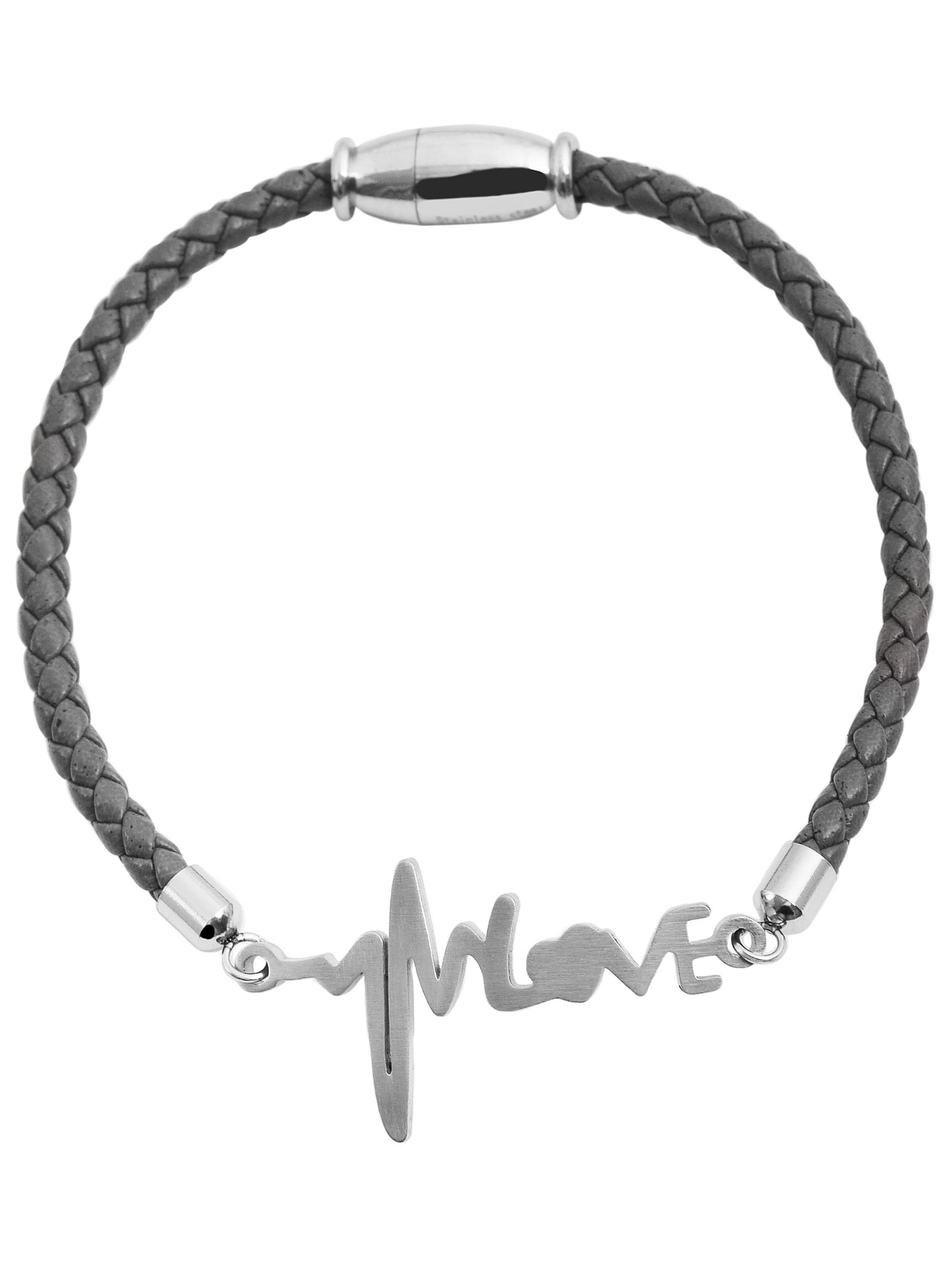 Akzent Armband 'Tammi, langlebig'‌‌‌‌‌‌‌ in Grau: Vorderseite