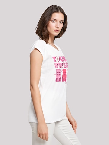 T-shirt 'Valentinstag You're Sweet Gummy Bears' F4NT4STIC en blanc