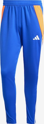 Coupe slim Pantalon de sport 'Tiro 24' ADIDAS PERFORMANCE en bleu : devant