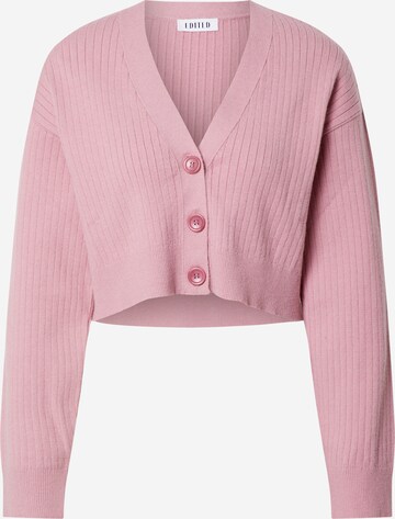 EDITED Knit cardigan 'Fiona' in Pink: front