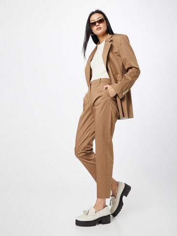 JOOP! Regular Trousers with creases in Beige