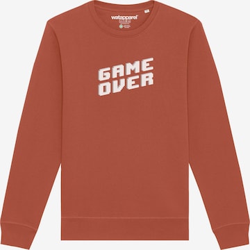 Sweat-shirt ' Game Over ' Watapparel en marron : devant