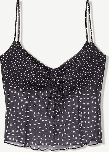Bershka Toppi värissä musta / valkoinen, Tuotenäkymä