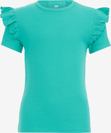 T-Shirt WE Fashion en vert : devant