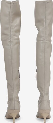 Calvin Klein Over the Knee Boots in Grey