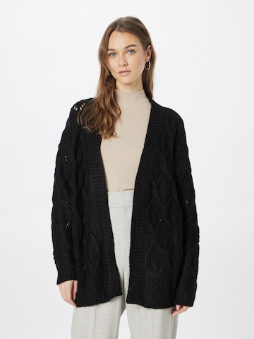 ABOUT YOU Knit Cardigan 'Goldie' in Black: front