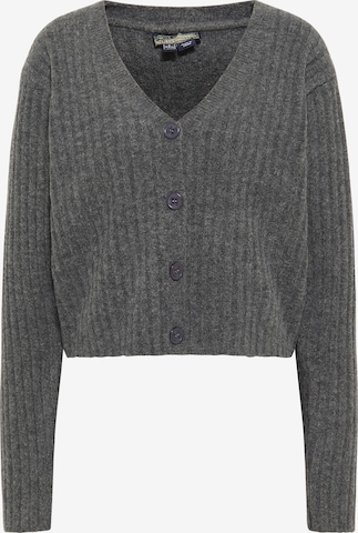 DreiMaster Vintage Knit Cardigan in Grey: front