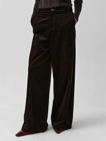 Wide Leg Pantalon 'Menkimia 1' TATUUM en marron : devant