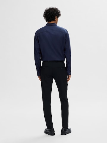 SELECTED Slim fit Button Up Shirt 'SLHMark' in Blue