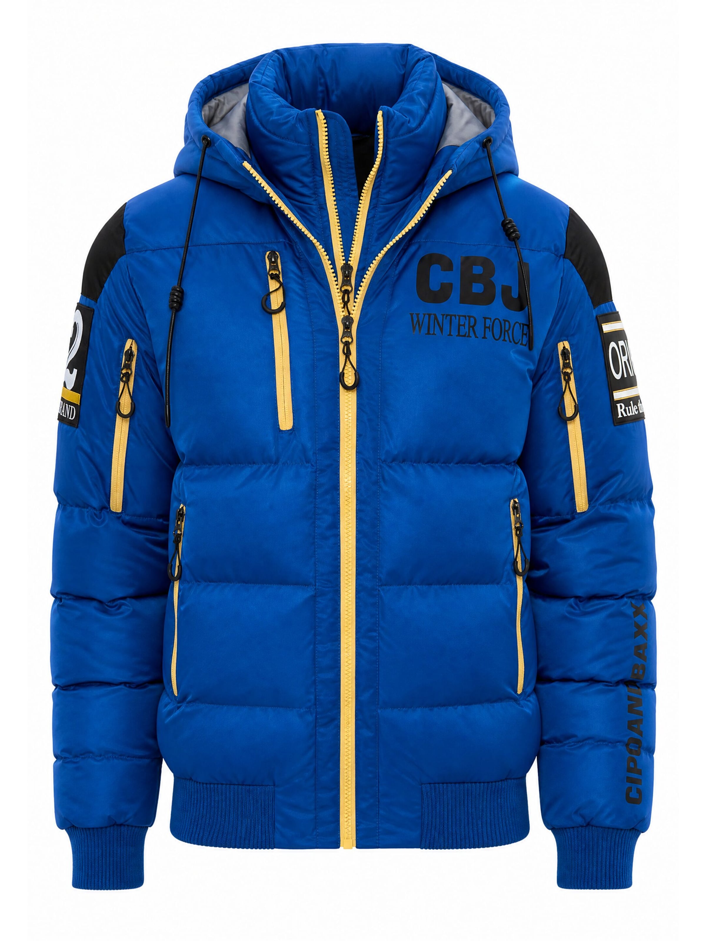 CIPO & BAXX Winterjacke Steppjacke CM233 in Blau: Vorderseite