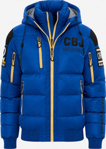 CIPO & BAXX Winterjacke Steppjacke CM233 in Blau: Vorderseite