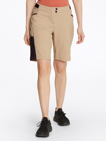 ZIENER Regular Workout Pants 'NEXITA' in Brown: front