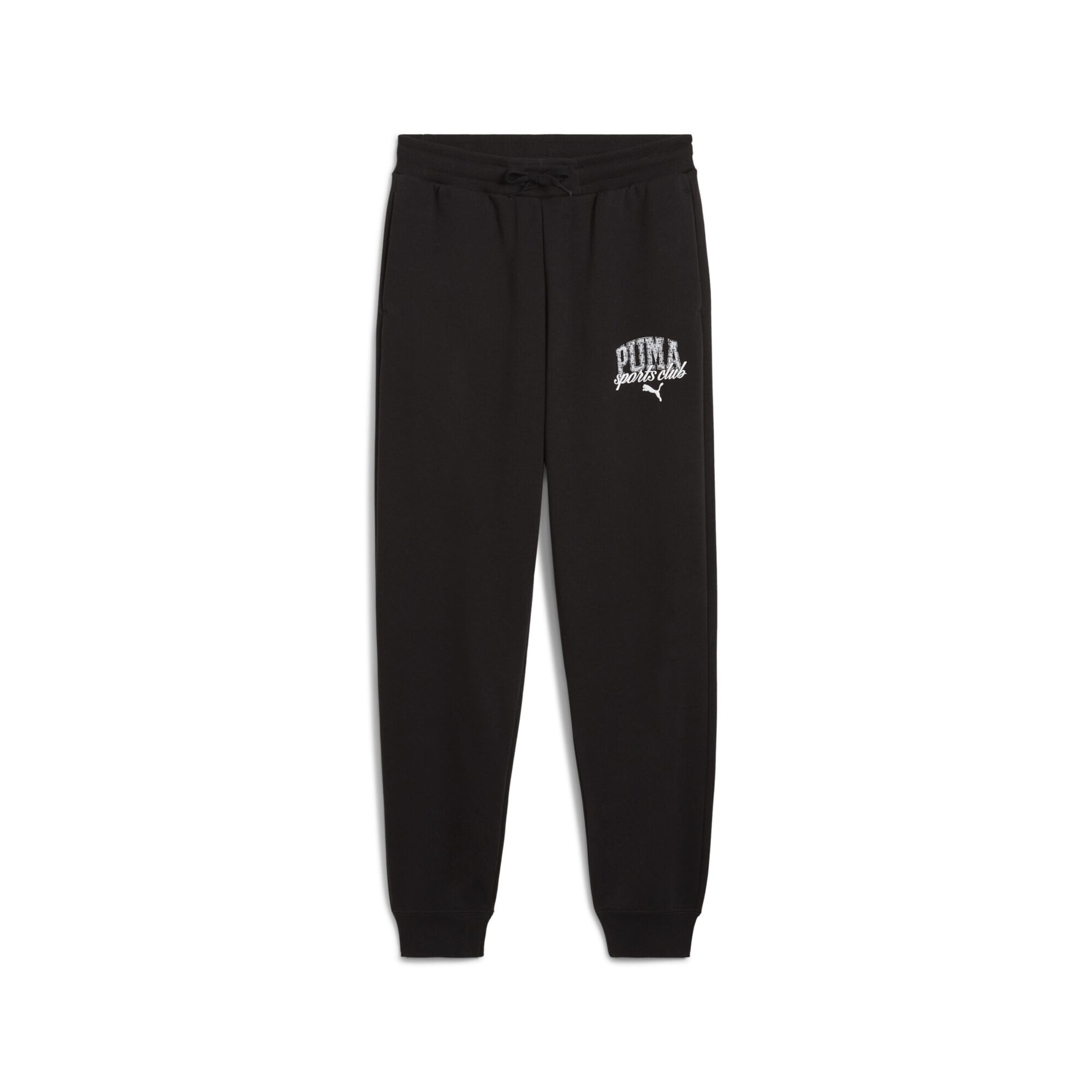 PUMA Tapered Sports trousers 'Class' in Black: front