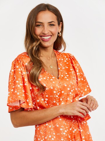 Threadbare Shirt dress 'Fruit' in Orange