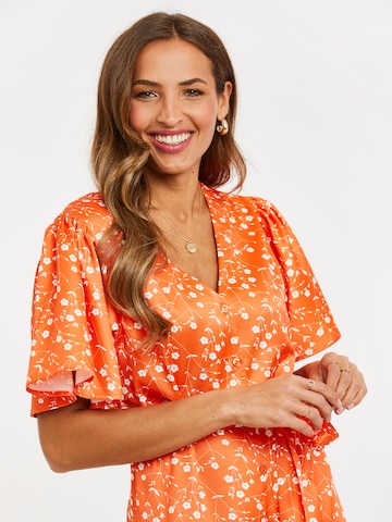 Threadbare Shirt dress 'Fruit' in Orange